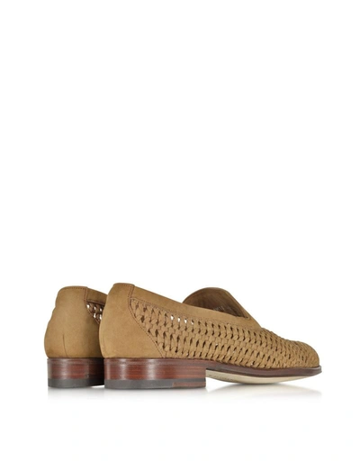 Shop A.testoni Men's Beige Leather Loafers