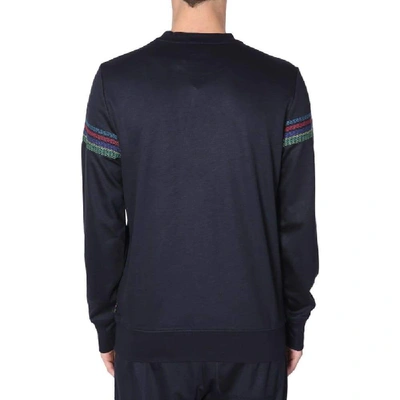 Shop Ps By Paul Smith Men's Blue Cotton Sweatshirt