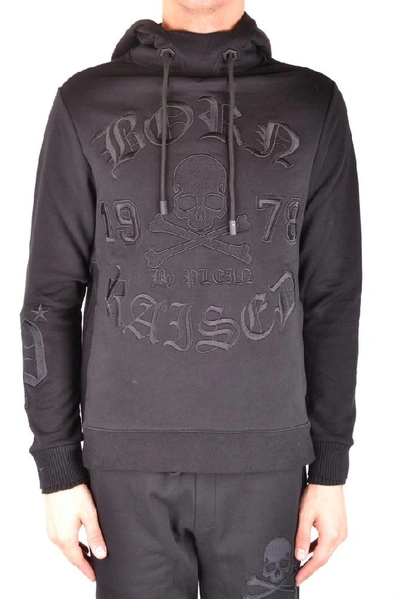 Shop Philipp Plein Men's Black Cotton Sweatshirt