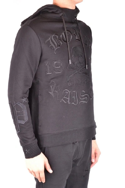 Shop Philipp Plein Men's Black Cotton Sweatshirt