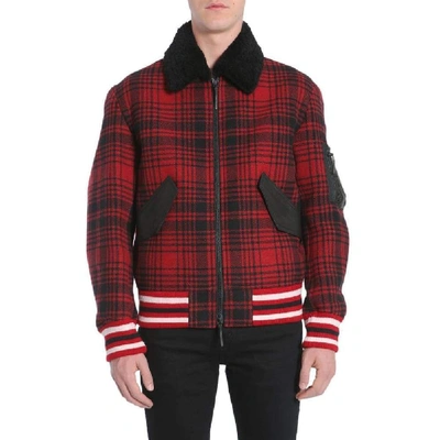 Shop Tommy Hilfiger Men's Red Wool Outerwear Jacket