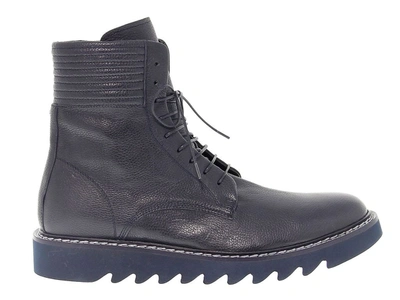 Shop Cesare Paciotti Men's Blue Leather Ankle Boots