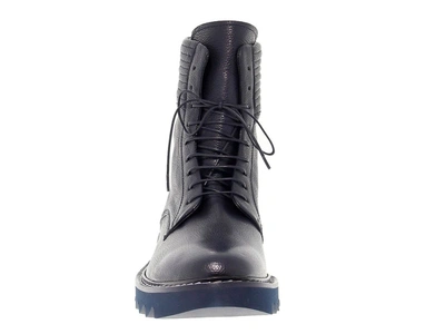 Shop Cesare Paciotti Men's Blue Leather Ankle Boots