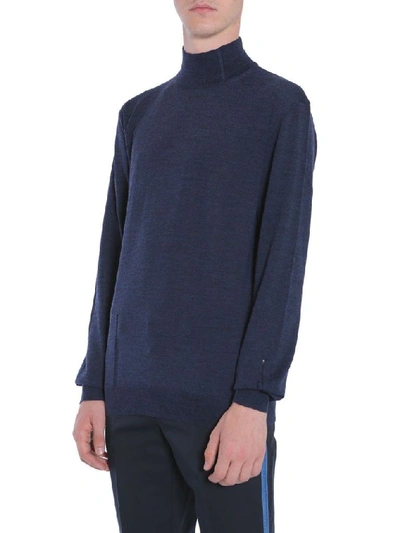 Shop Lanvin Men's Blue Wool Sweatshirt