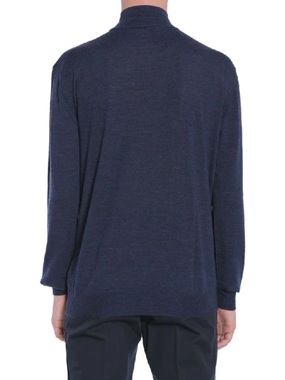 Shop Lanvin Men's Blue Wool Sweatshirt