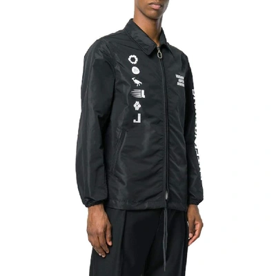 Shop Lanvin Men's Black Polyamide Outerwear Jacket