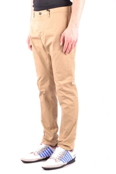 Shop Dsquared2 Men's Beige Cotton Pants