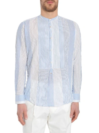 Shop The Gigi Men's Light Blue Cotton Shirt