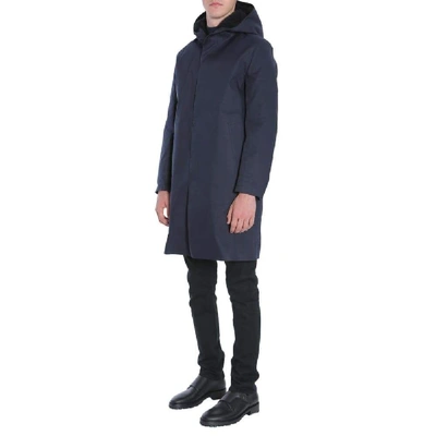 Shop Mackintosh Men's Blue Wool Coat