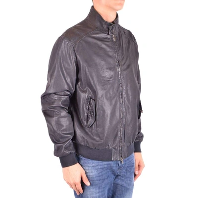 Shop Altea Men's Black Leather Outerwear Jacket