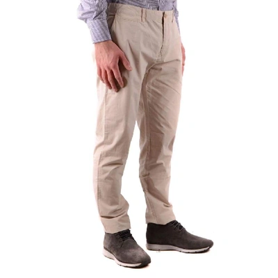 Shop Burberry Men's Beige Cotton Pants