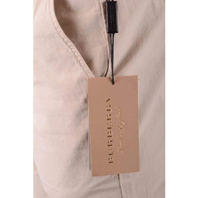 Shop Burberry Men's Beige Cotton Pants