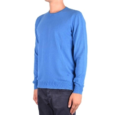 Shop Fay Men's Light Blue Cotton Sweater
