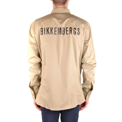 Shop Bikkembergs Men's Brown Cotton Shirt