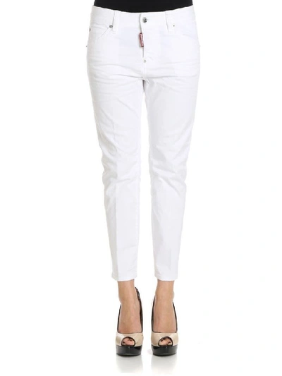 Shop Dsquared2 Men's White Cotton Jeans