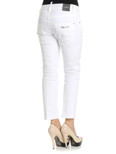 Shop Dsquared2 Men's White Cotton Jeans