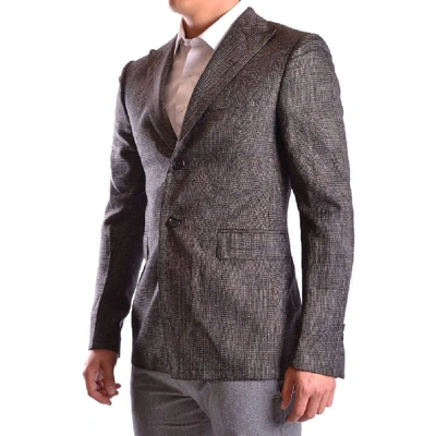 Shop Bikkembergs Men's Grey Wool Blazer