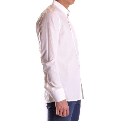 Shop Bikkembergs Men's White Cotton Shirt