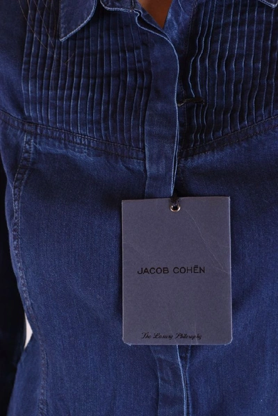Shop Jacob Cohen Men's Blue Cotton Shirt