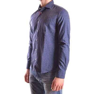 Shop Altea Men's Blue Cotton Shirt
