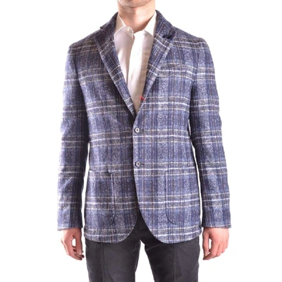 Shop Altea Men's Blue Wool Blazer