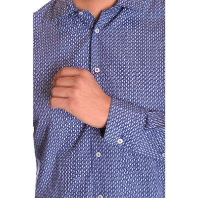 Shop Altea Men's Blue Cotton Shirt