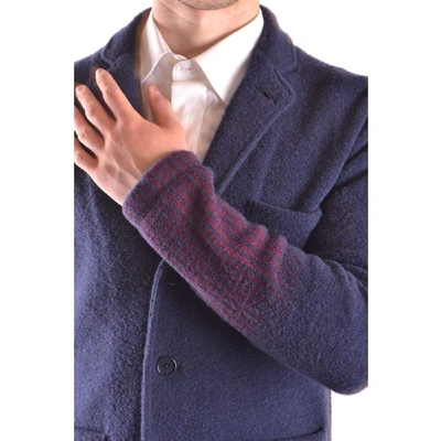 Shop Altea Men's Blue Wool Blazer