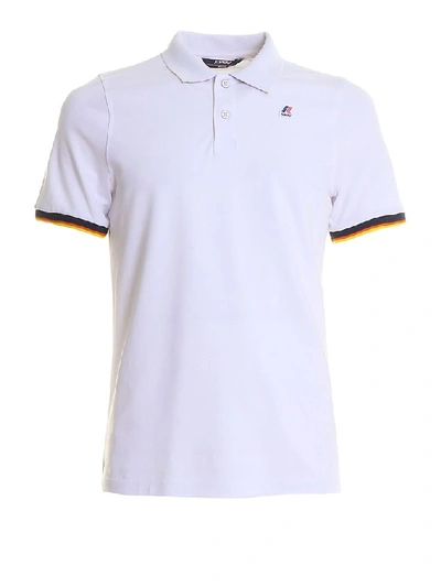 Shop K-way Men's White Cotton Polo Shirt