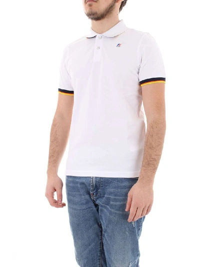 K-way Logo-patch Short-sleeve Polo Shirt In White