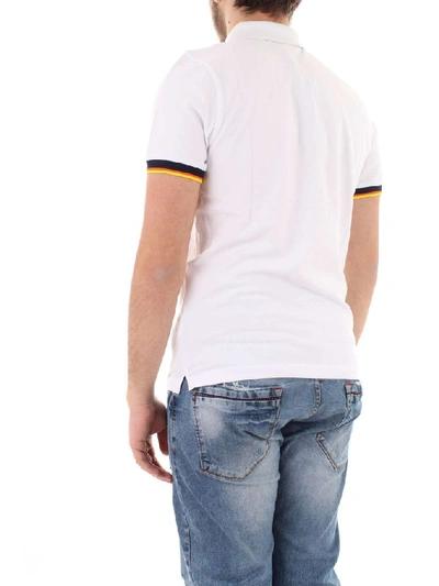 K-way Logo-patch Short-sleeve Polo Shirt In White