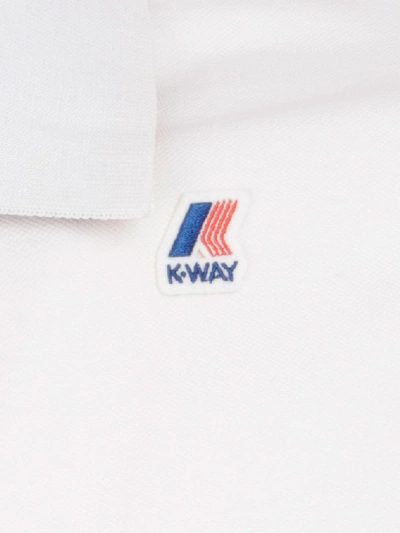 K-way Logo-patch Short-sleeve Polo Shirt In White