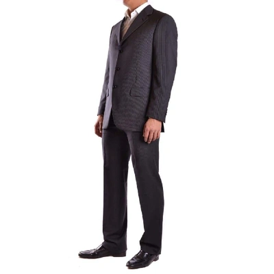 Shop Burberry Men's Black Wool Suit