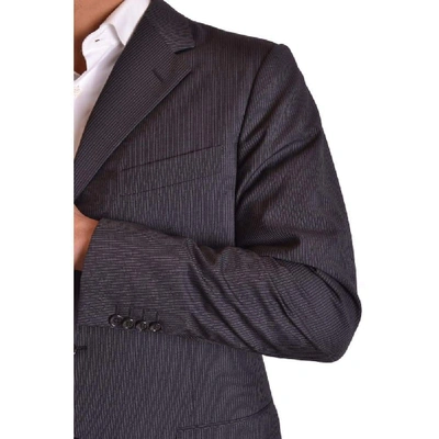 Shop Burberry Men's Black Wool Suit