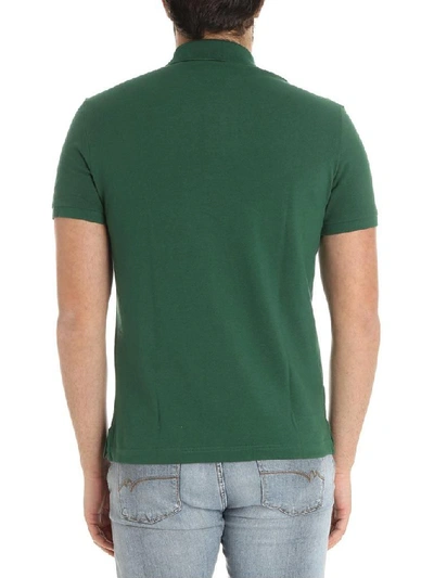 Shop Lacoste Men's Green Cotton Polo Shirt