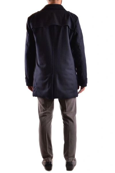Shop Allegri Men's Blue Wool Coat