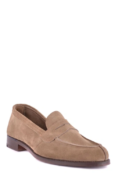 Shop Tricker's Men's Beige Suede Loafers