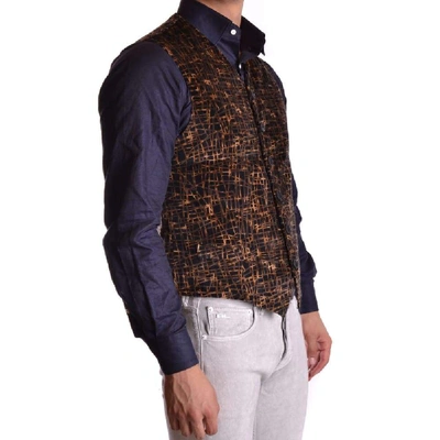 Shop Versace Men's Black Velvet Vest