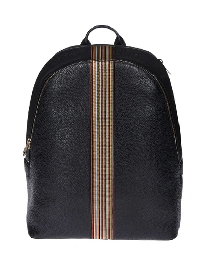 Shop Paul Smith Men's Black Leather Backpack