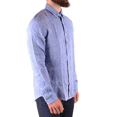 Shop Michael Michael Kors Michael Kors Men's Light Blue Linen Shirt