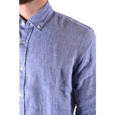 Shop Michael Michael Kors Michael Kors Men's Light Blue Linen Shirt