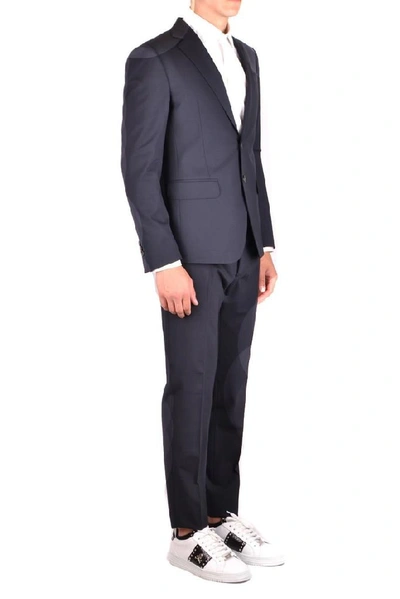 Shop Dsquared2 Men's Blue Wool Suit