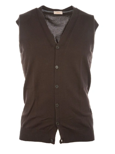 Shop Altea Men's Brown Cotton Vest