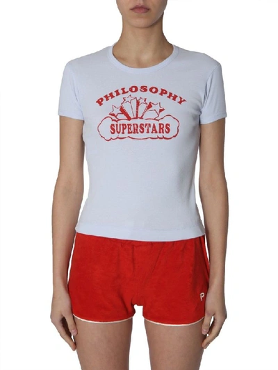 Shop Philosophy Women's White Cotton T-shirt