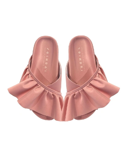 Shop Joshua Sanders Women's Pink Satin Sandals