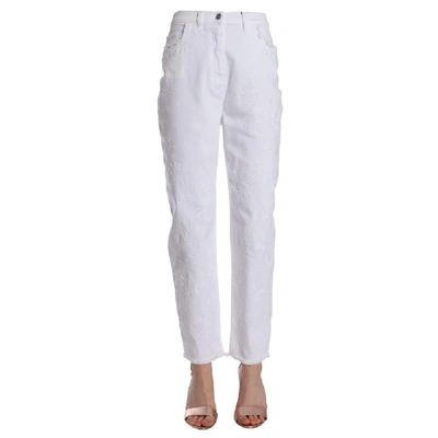 Shop Etro Women's White Cotton Jeans