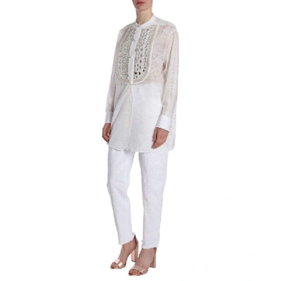 Shop Etro Women's White Cotton Jeans