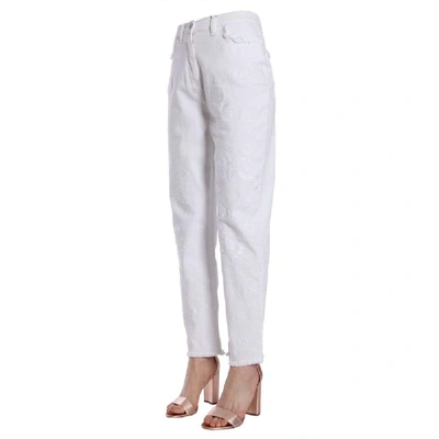 Shop Etro Women's White Cotton Jeans