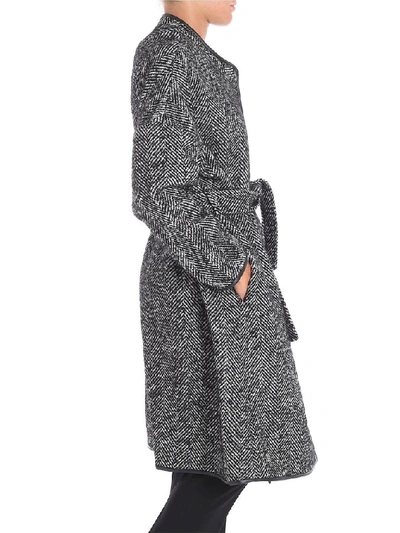 Shop Pinko Women's Grey Wool Coat