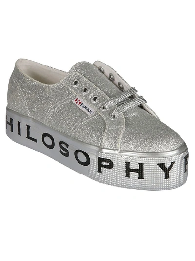 Shop Philosophy Women's Silver Polyurethane Sneakers