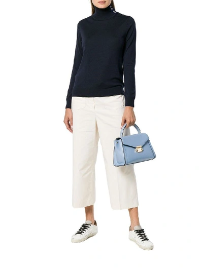 Shop Michael Kors Women's Light Blue Leather Handbag